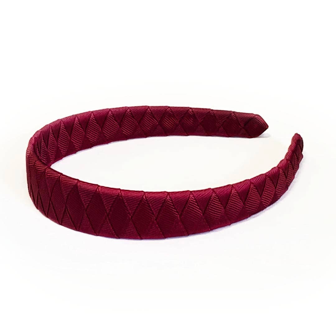 Verity Jones London - Large Wine Braided Alice Band
