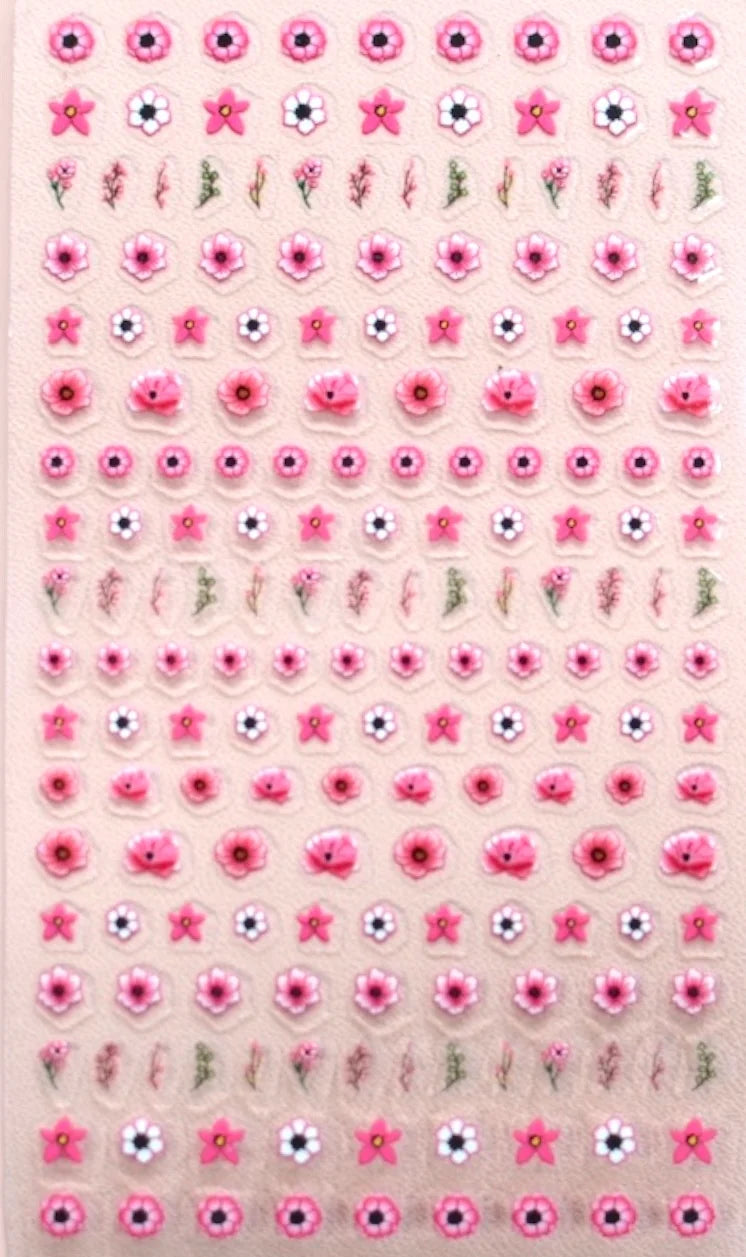 The Natural Play Make-up Company - Children’s Nail Stickers Pink Flowers