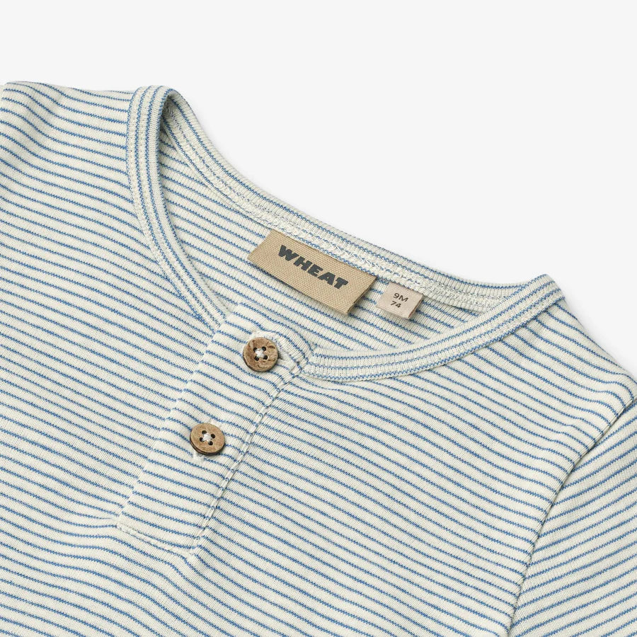 Wheat Playsuit Alfred Blue Stripe