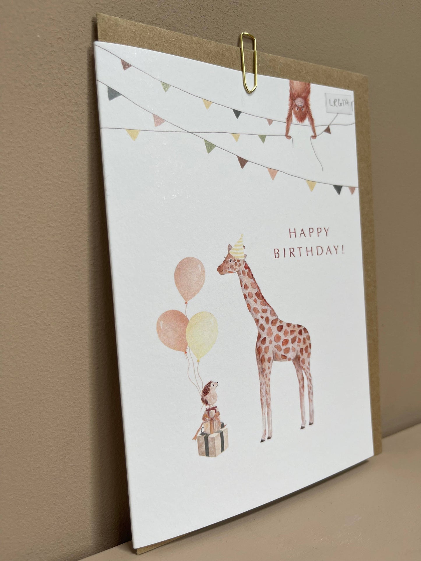 Little Roglets - Giraffe and Hedgehog Card | Children’s Birthday Card