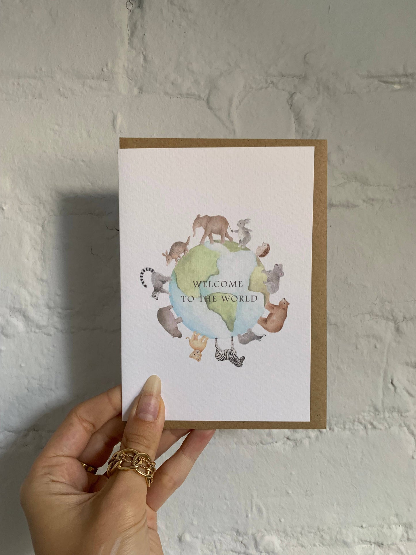 Little Roglets - Welcome to the World Earth Baby Card | New Baby Cards