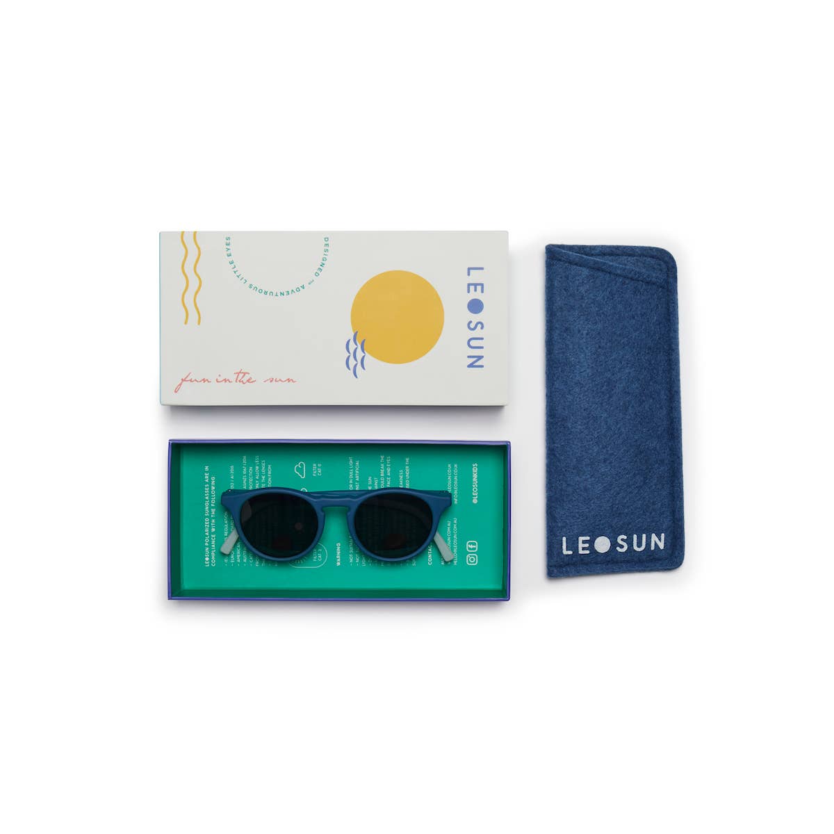 Leosun - Baby & Toddler Sunglasses 0 - 2 years | Navy Fade