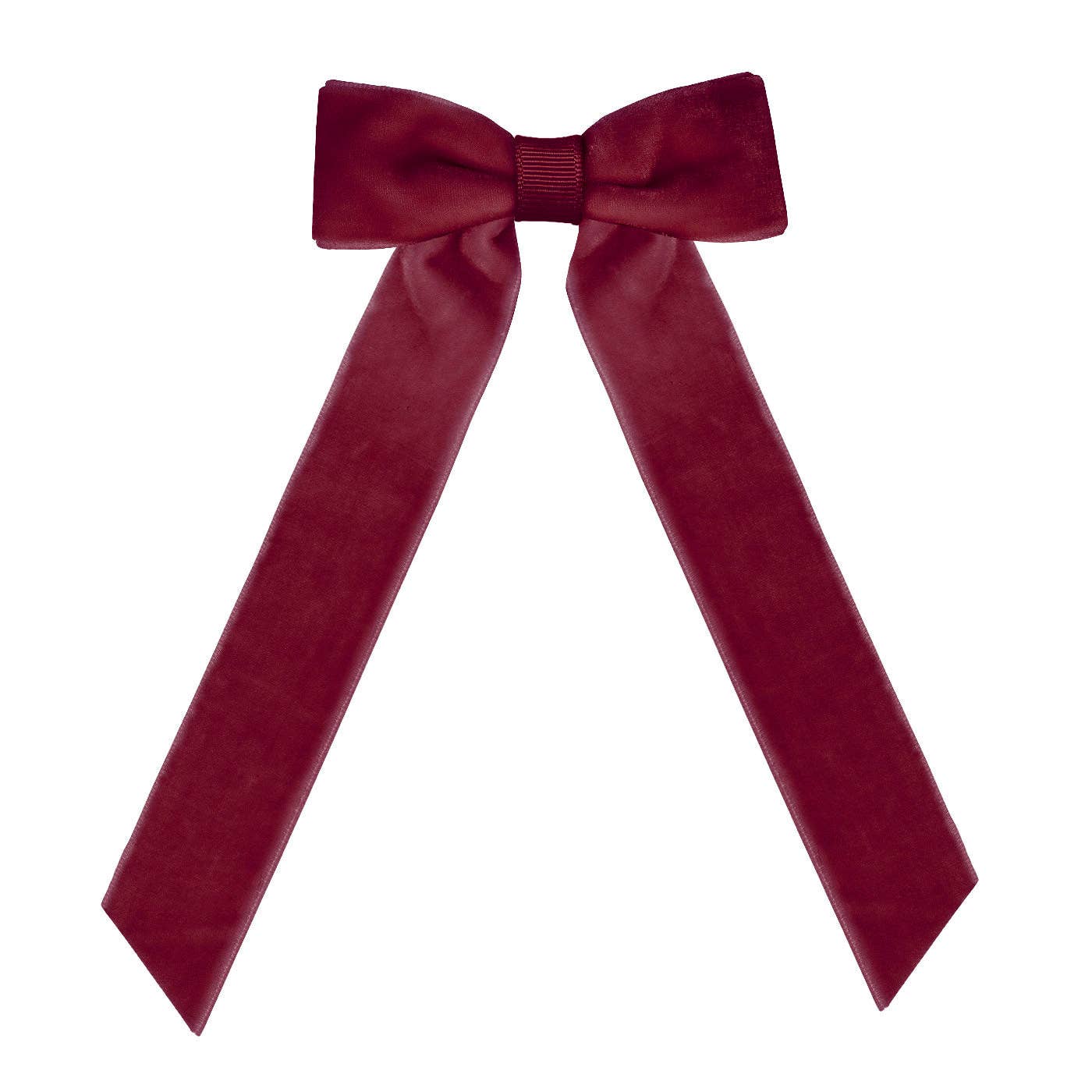 Verity Jones London - Medium Wine Long Tail Velvet Hair Clip
