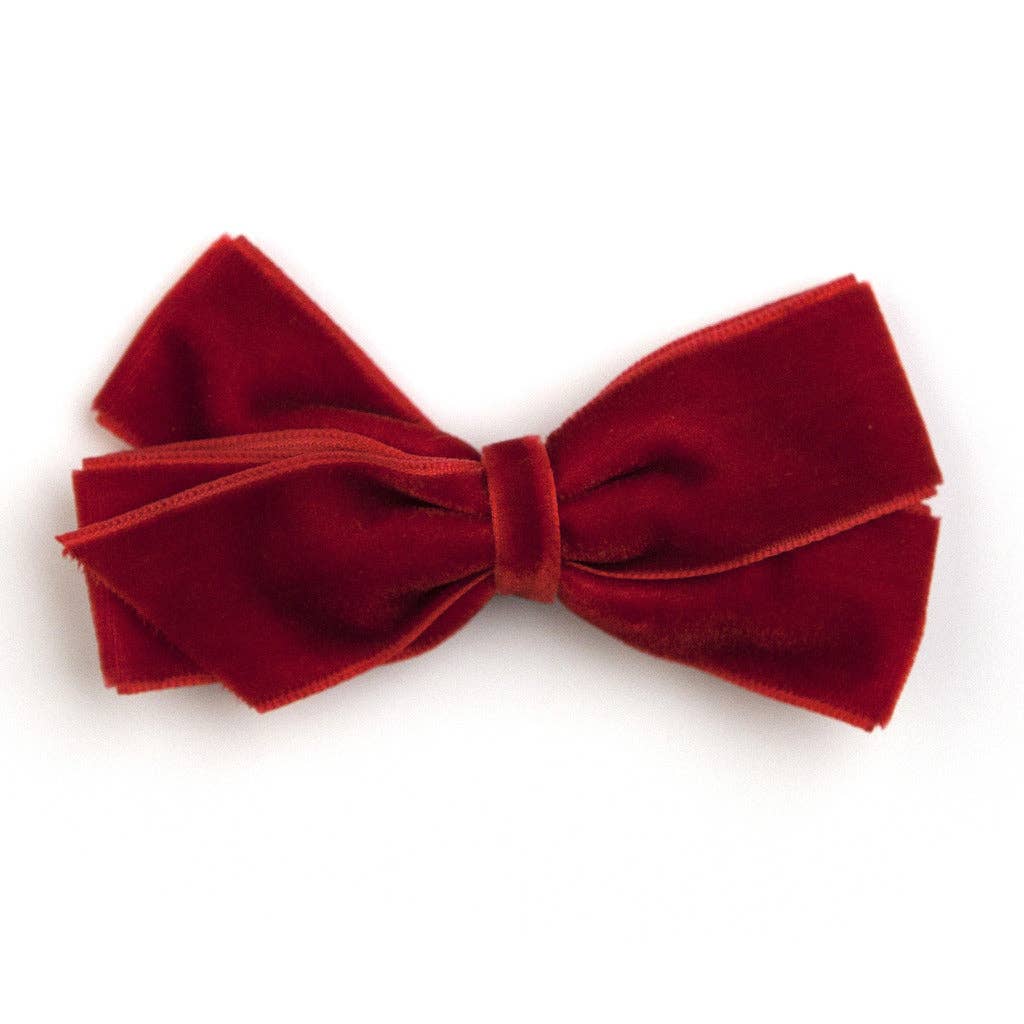 Verity Jones London - Medium Scarlet Velvet Hair Clip