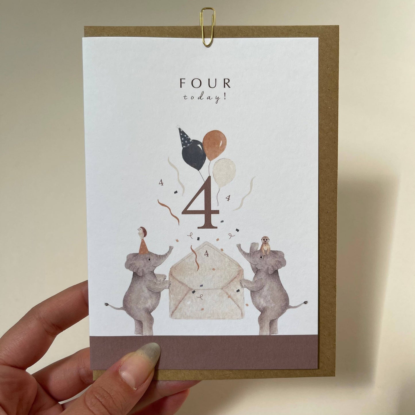 Little Roglets - 4th Birthday Card | Special Ages Card | Elephant Card