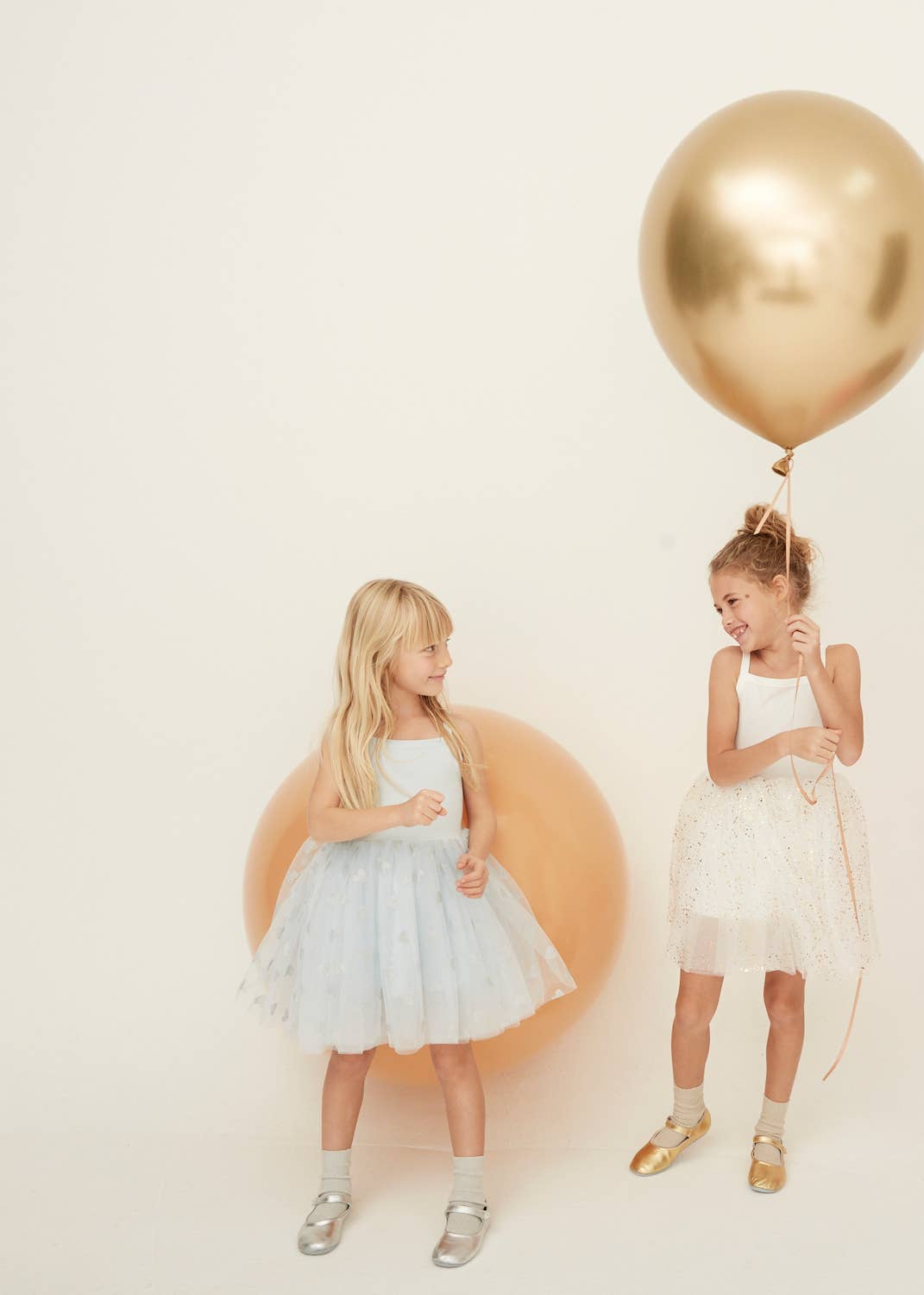 Bob & Blossom Sky Blue & Silver Glitter Heart Dress: 1-2 Years
