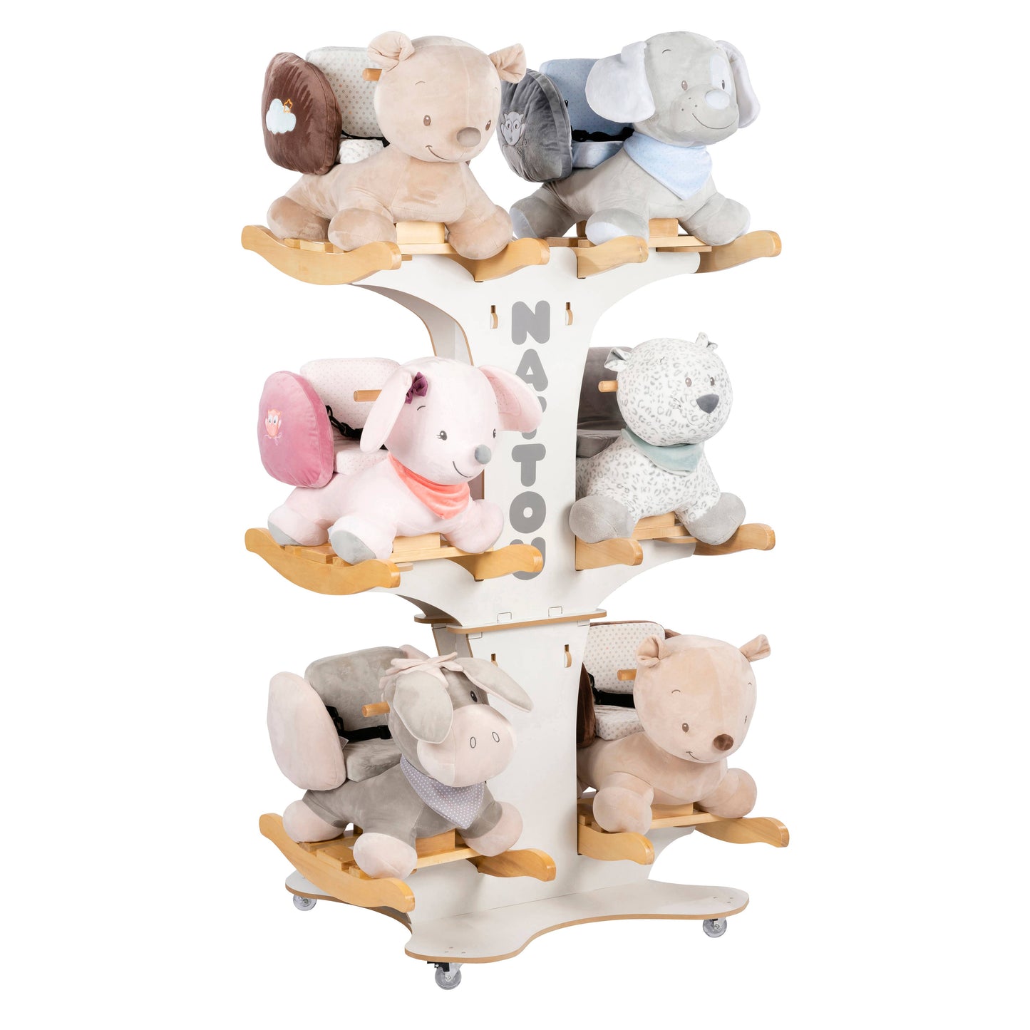 Hippychick - Nattou Teddy - Rocker Elephant Ecru Inc Harness 10-36 months