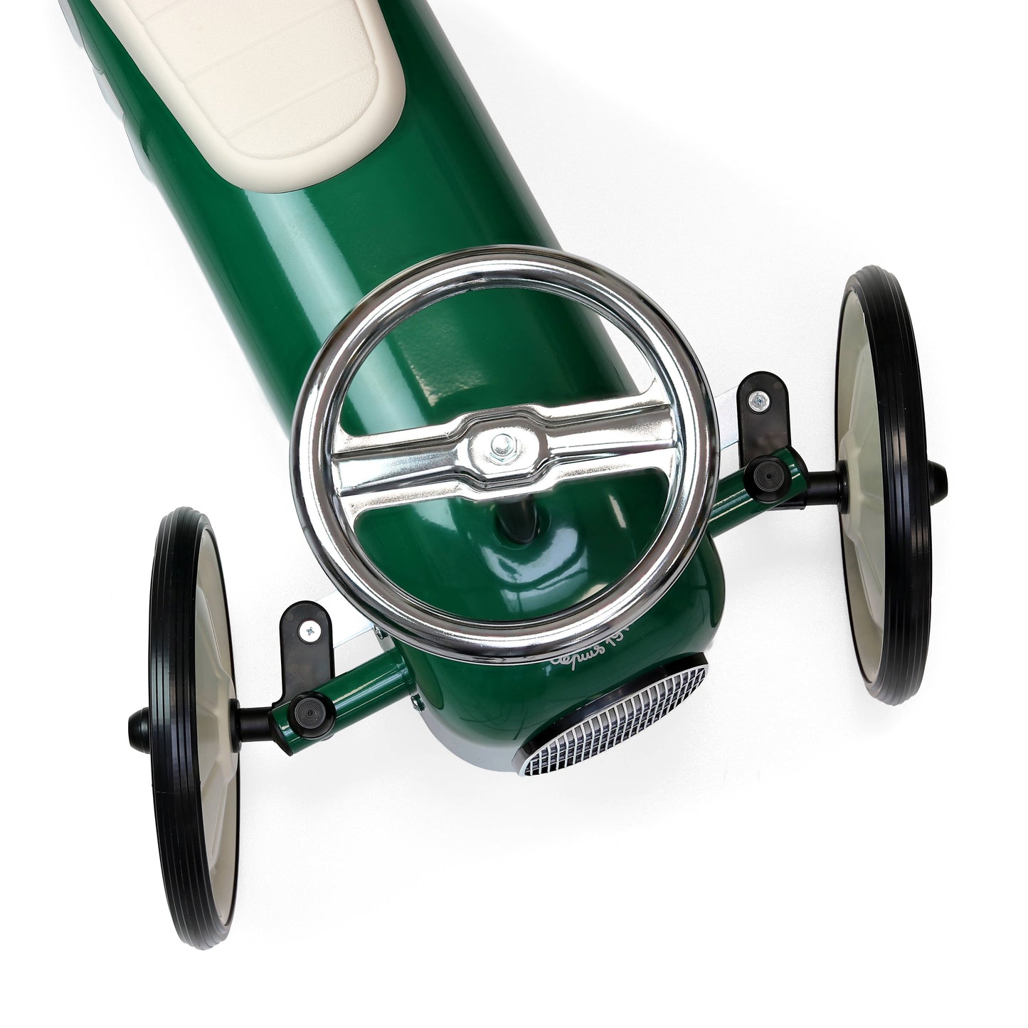 Hippychick - Vilal Metal British Racing Green Ride-On Car Vintage Style