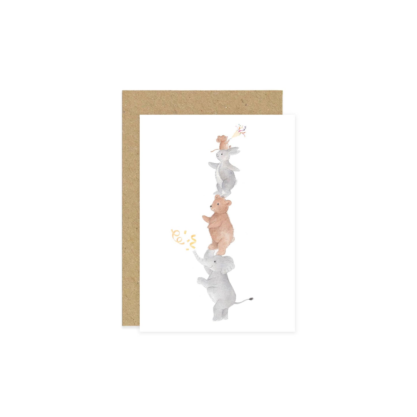 Little Roglets - Animal Tower Card | Birthday Card | Congratulations Card