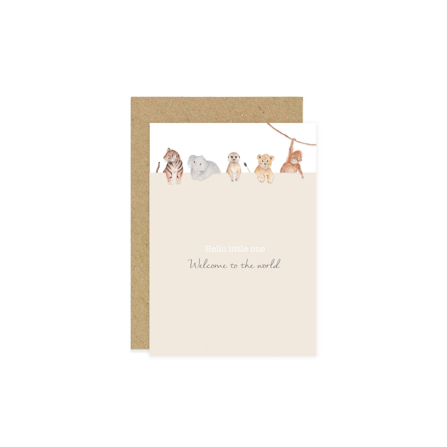 Little Roglets - Safari Welcome to the World Baby Card | New Baby Cards