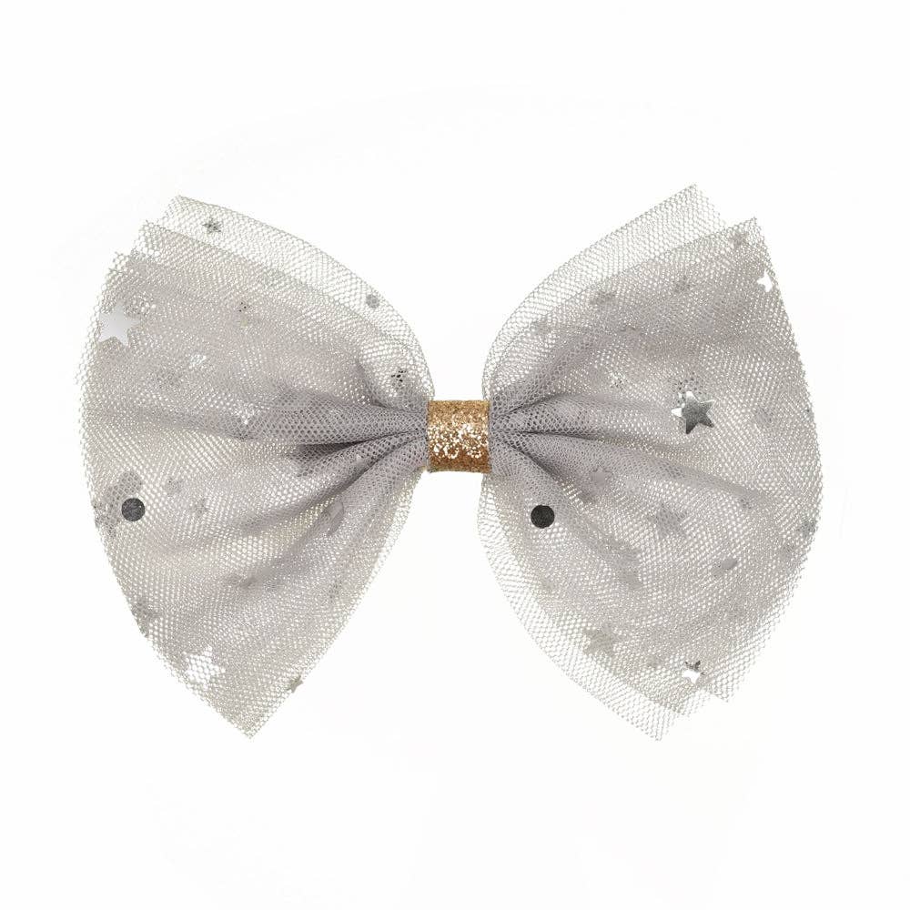 Verity Jones London - Large Silver Chiffon Hair Clip