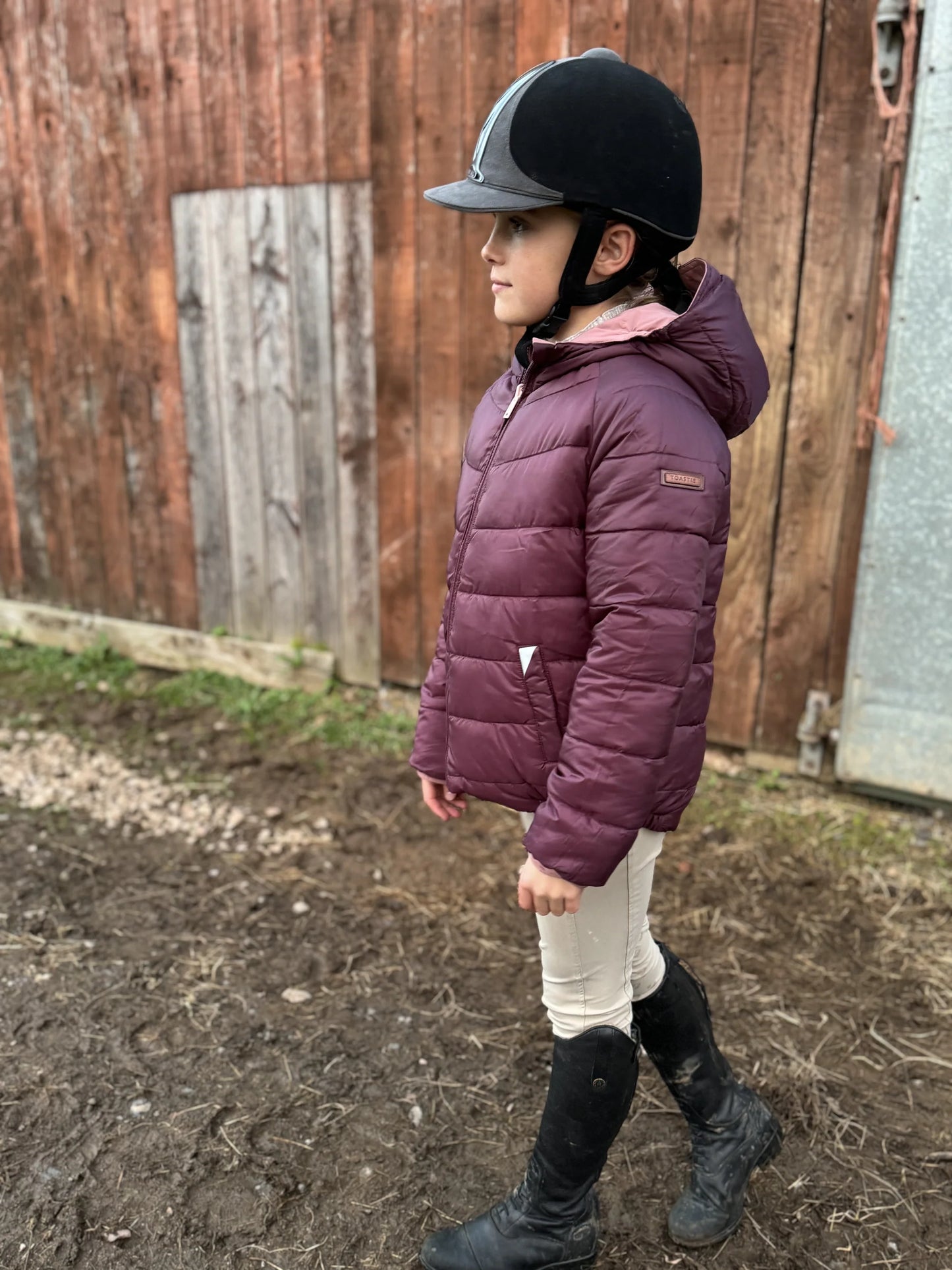 TOASTIE Damask Pink, Black Cherry Ecoreversible Puffer