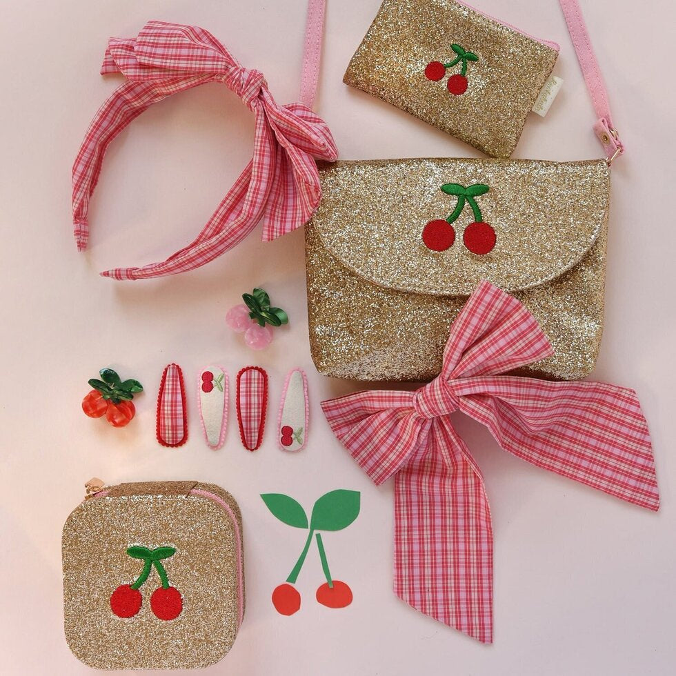 Rockahula Cherry Dreams Fabric Clip Set