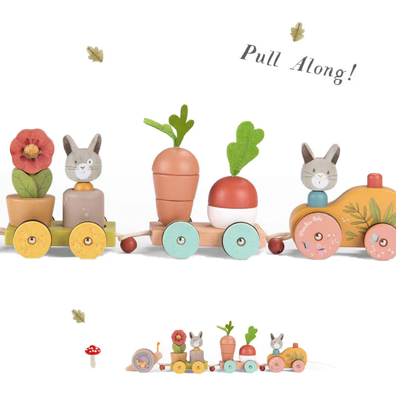 Moulin Roty Pull Along Activity Train- Trois Petits Lapins