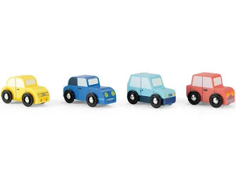 Moulin Roty Set of 4 wooden cars Avenue du Moulin