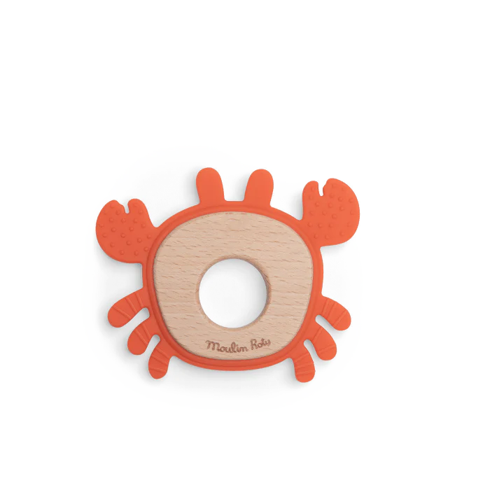 Moulin Roty Crab Teething Ring Les Aventures de Paulie