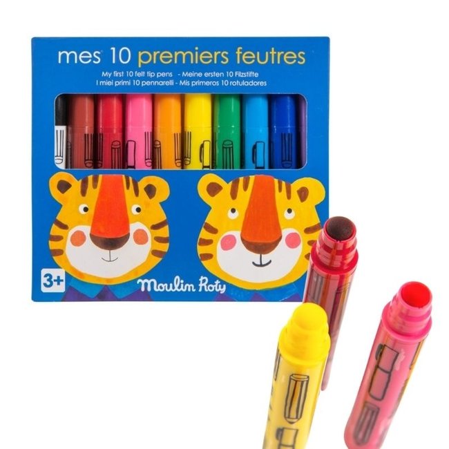 Moulin Roty My First 10 Felt Tip Pens Les Popipop