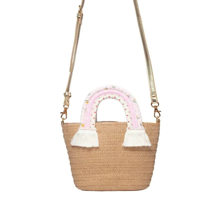 Rockahula Picnic Rainbow Handle Basket Bag