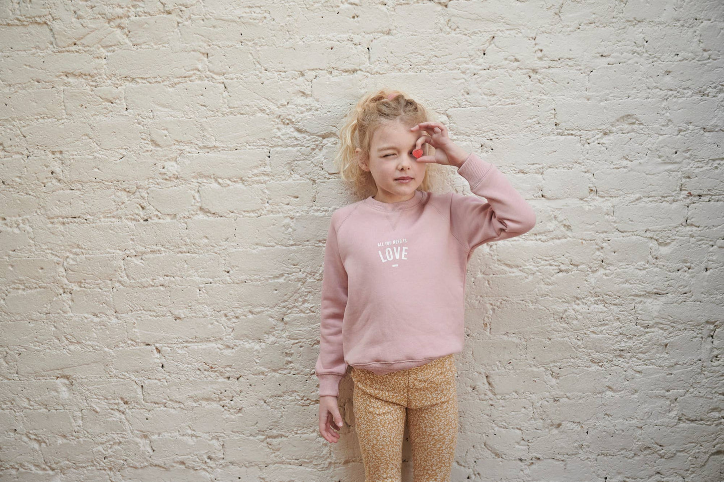 Bob & Blossom Faded Blush 'ALL YOU NEED IS LOVE' Sweatshirt