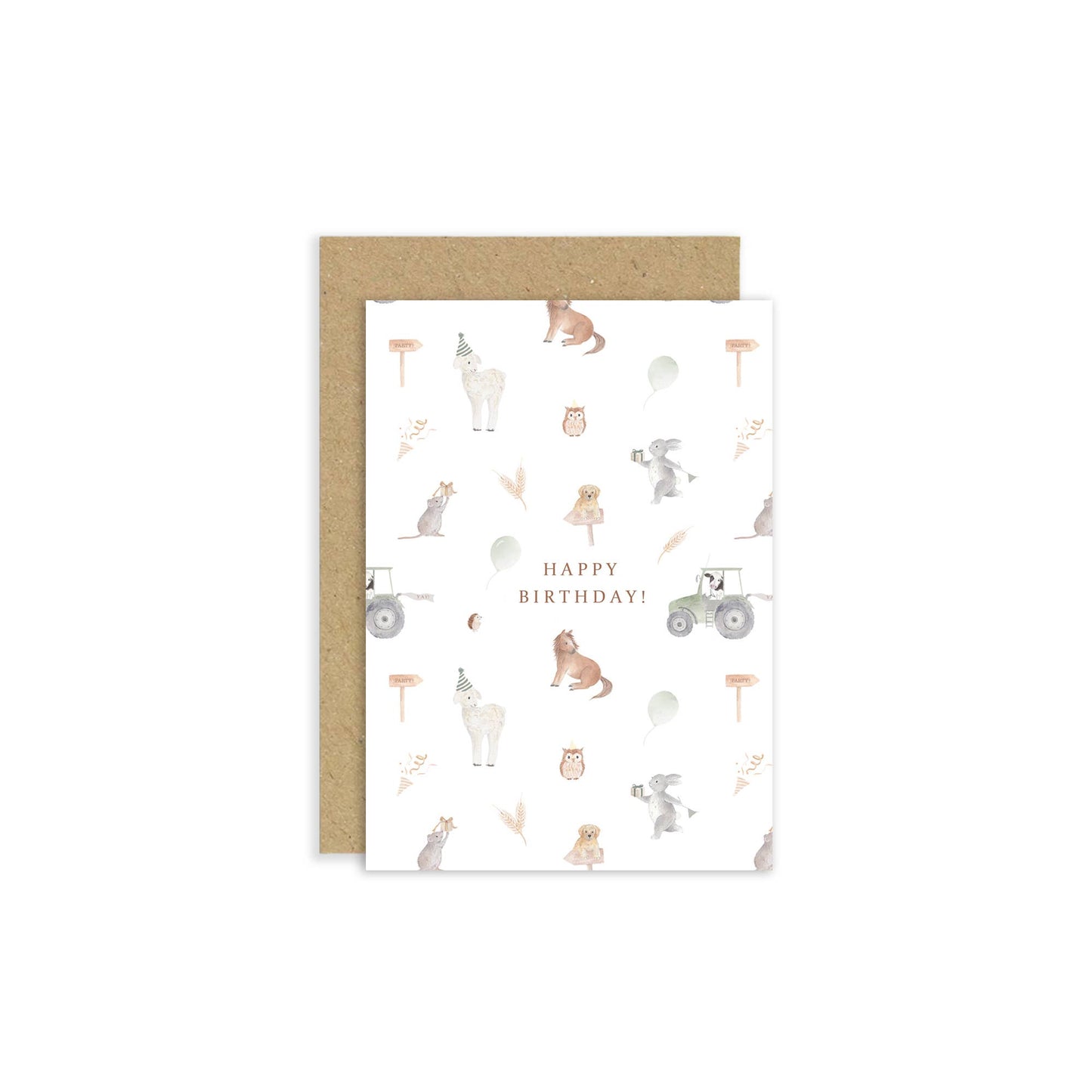 Little Roglets - Farmyard Birthday Card | Kids Birthday Card | Farm Card