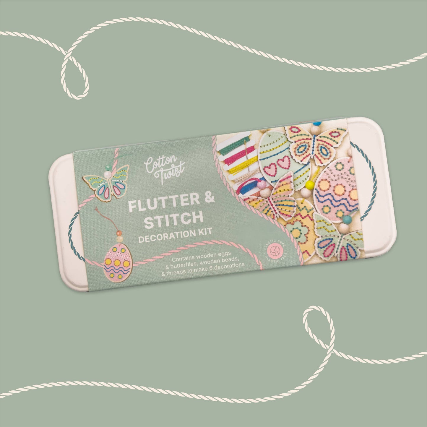 Cotton Twist - Flutter & Stitch Decoration Kit - Easter Craft Kit