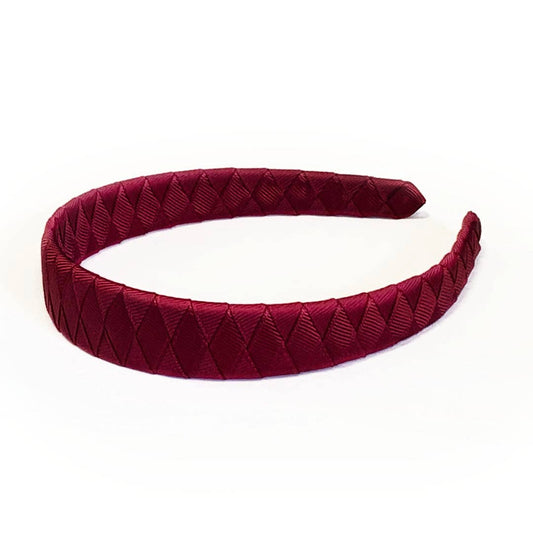 Verity Jones London - Large Wine Braided Alice Band