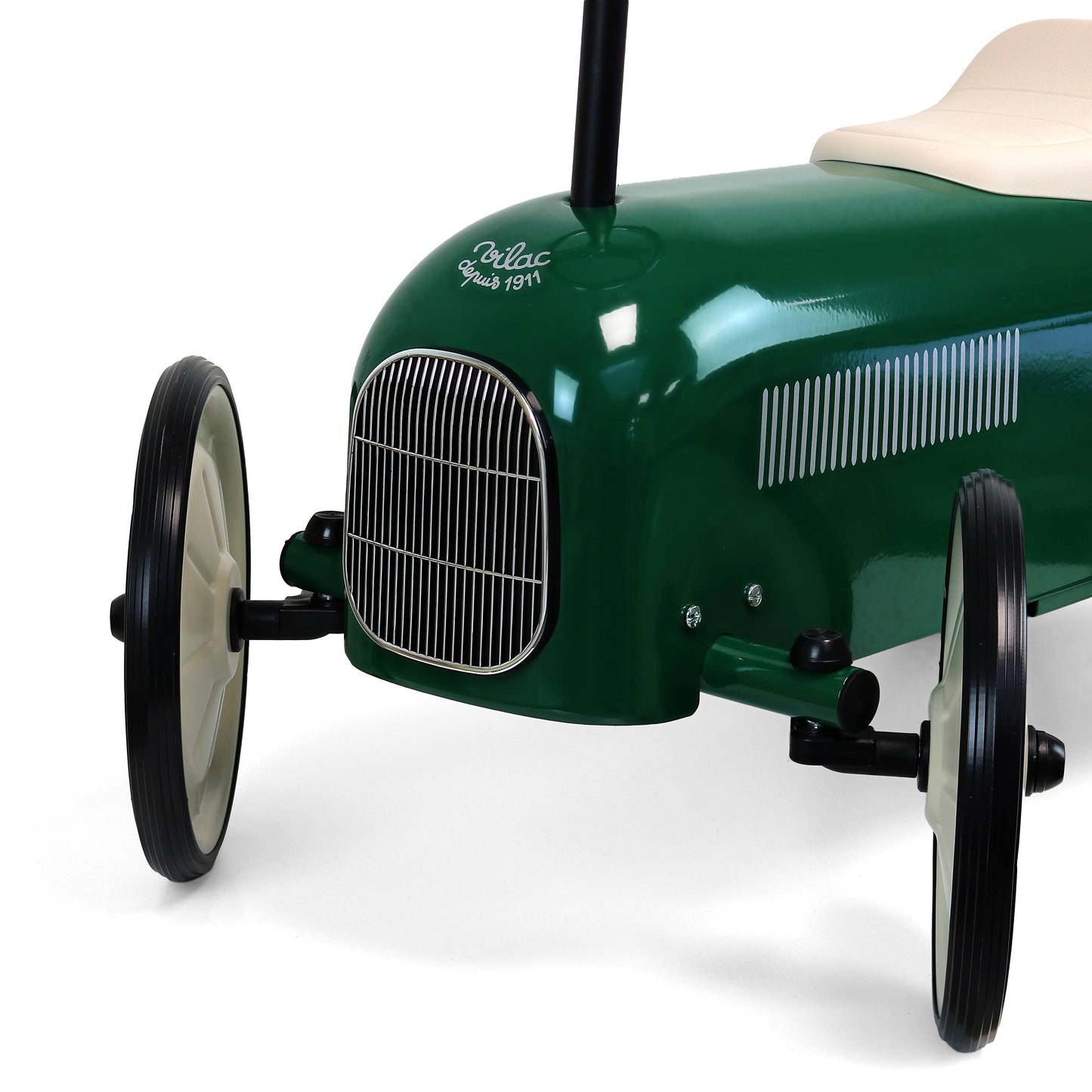 Hippychick - Vilal Metal British Racing Green Ride-On Car Vintage Style