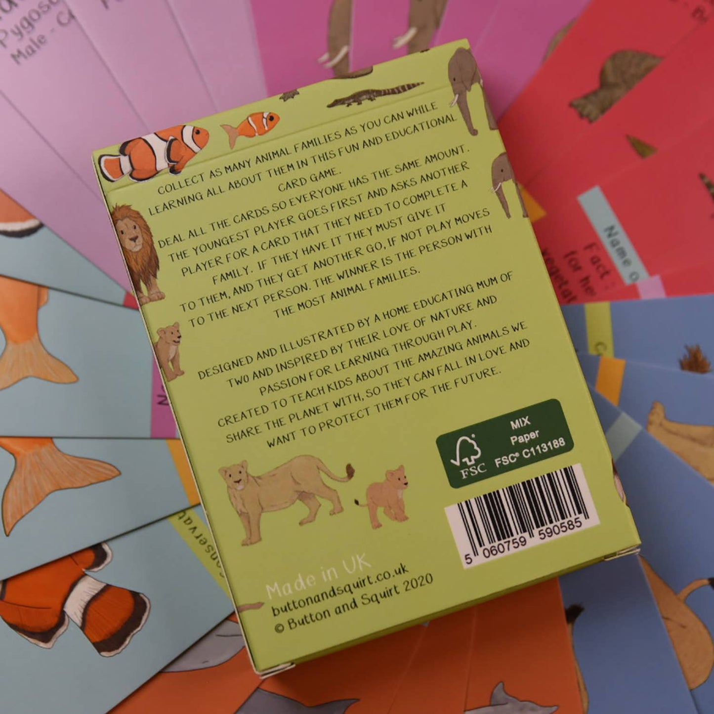 Button & Squirt - Amazing Animal Families Card Game