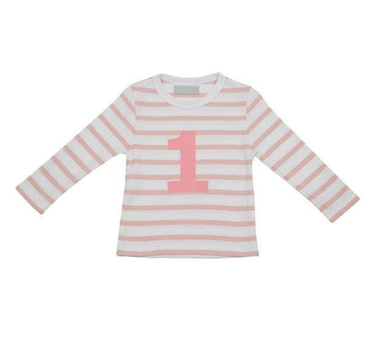 Bob & Blossom Dusty Pink & White Number 1 T-Shirt