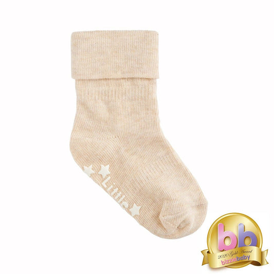 The Little Sock Company - 0-6 months Non-Slip Stay On Socks in Oatmeal