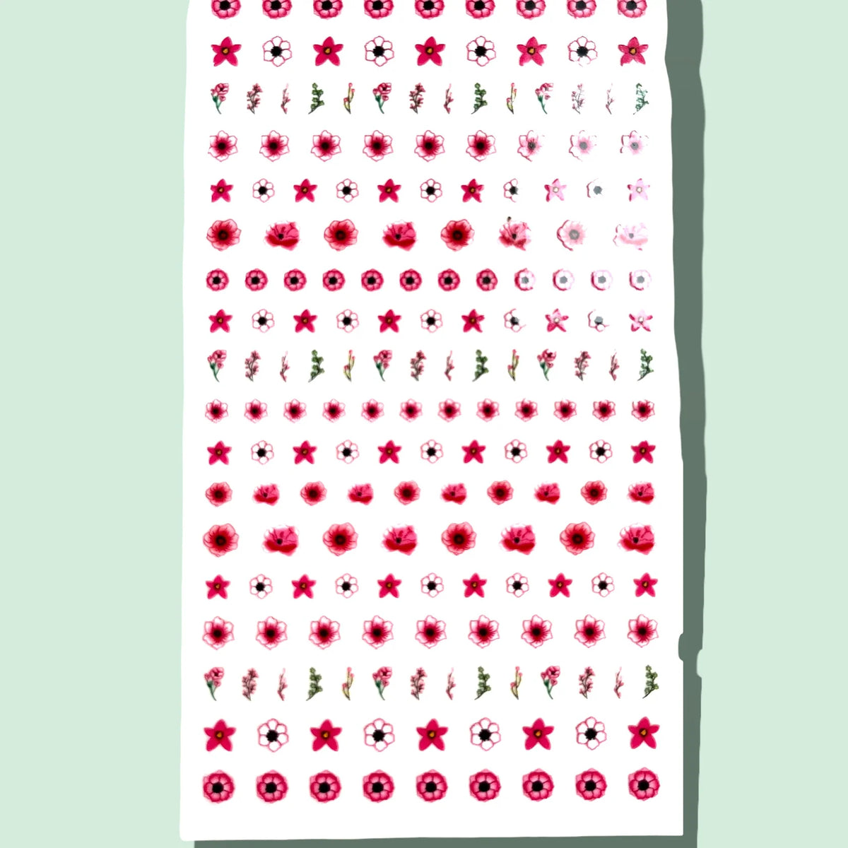 The Natural Play Make-up Company - Children’s Nail Stickers Pink Flowers