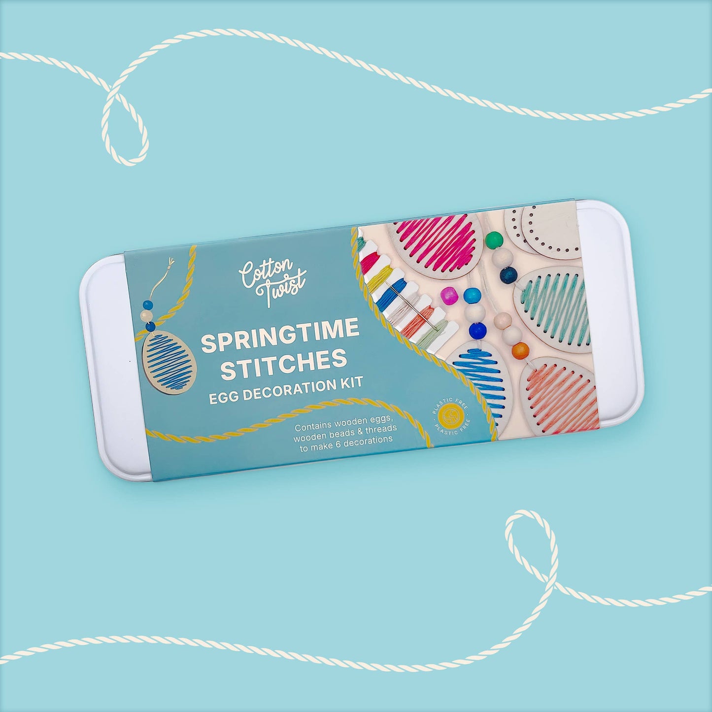 Cotton Twist - Springtime Stitches Egg Decoration Kit - Easter Craft Kit