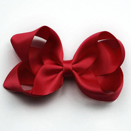 Verity Jones London - Medium Ruby Satin Hair Clip