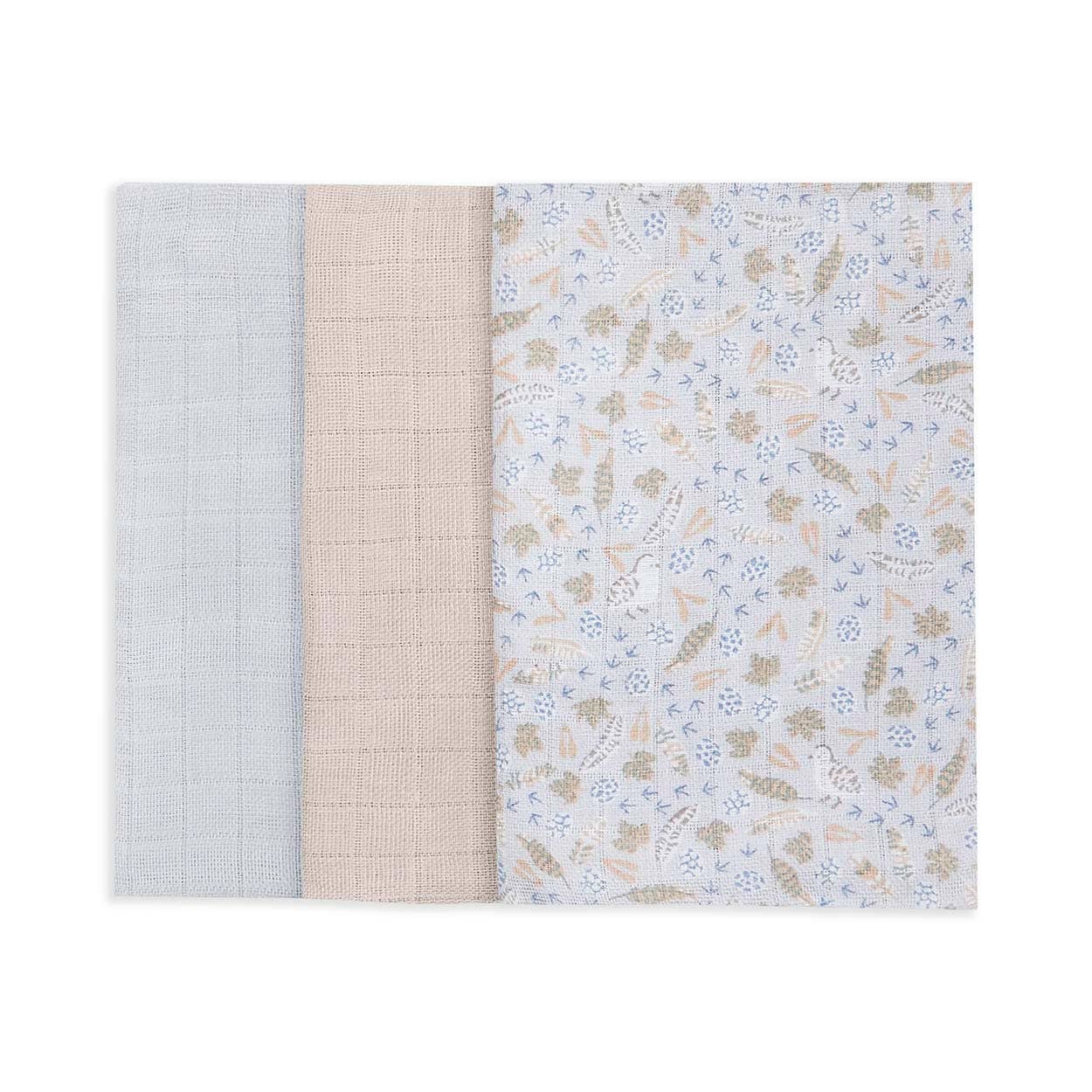 Avery Row - Organic Baby Muslin Squares Set of 3 - Nature Trail