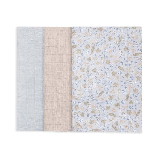 Avery Row - Organic Baby Muslin Squares Set of 3 - Nature Trail