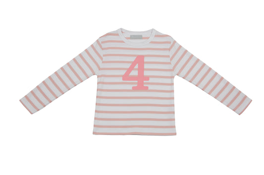Bob & Blossom Dusty Pink & White Number 4 T-Shirt