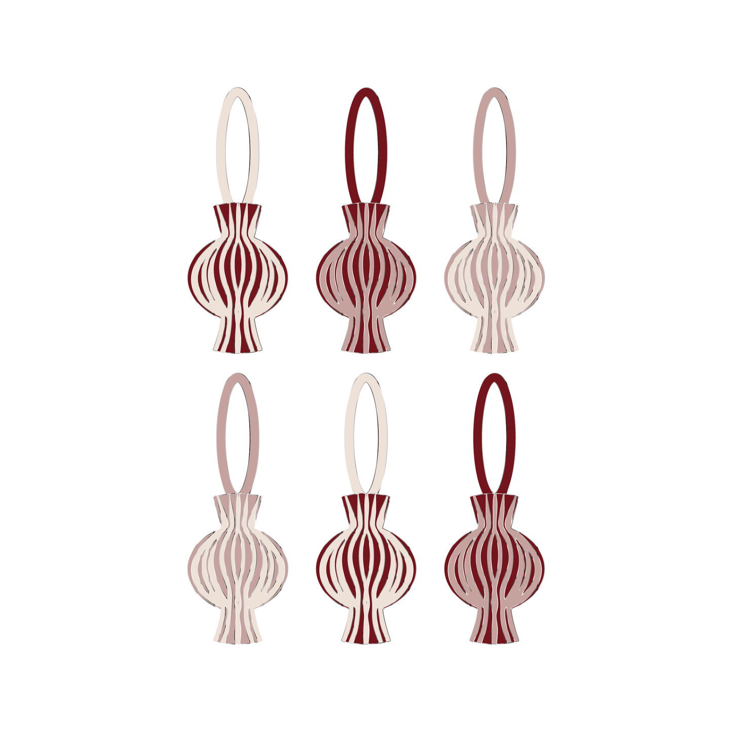 Avery Row - 3D Paper Tree Decorations, Set 6 - Sweeties