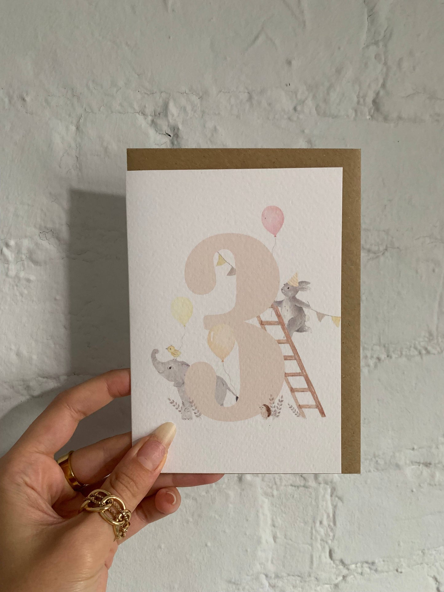 Little Roglets - Animals 3rd Birthday Card | Special Age Birthday Cards