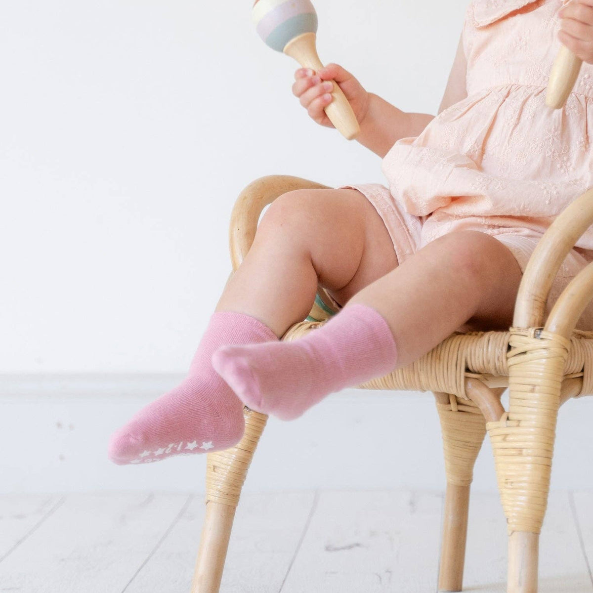 The Little Sock Company - Classic Non-Slip Stay-On Baby & Toddler Socks | Millie: 6-12 months