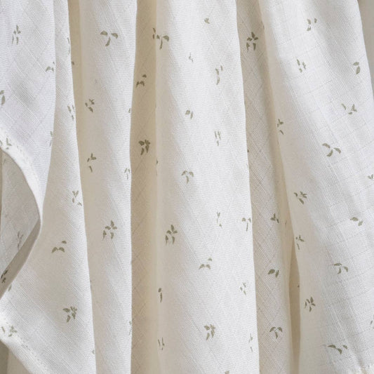 Avery Row - Extra Large Organic Baby Muslins, Single - Nettle Scatter