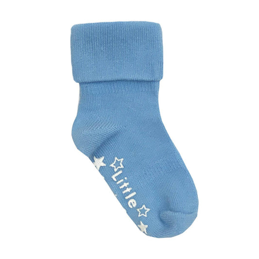 The Little Sock Company - 0-6 months Non-Slip Stay on Baby and Toddler Socks - Ocean Blue