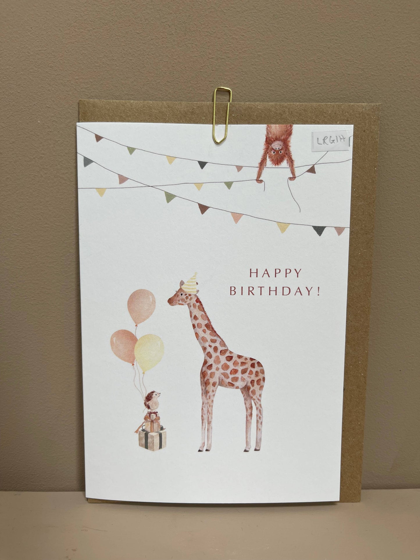 Little Roglets - Giraffe and Hedgehog Card | Children’s Birthday Card