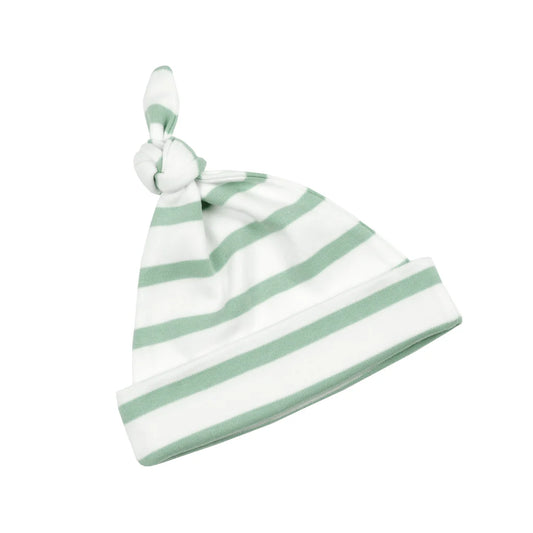 Bob & Blossom Seafoam & White Breton Striped Hat