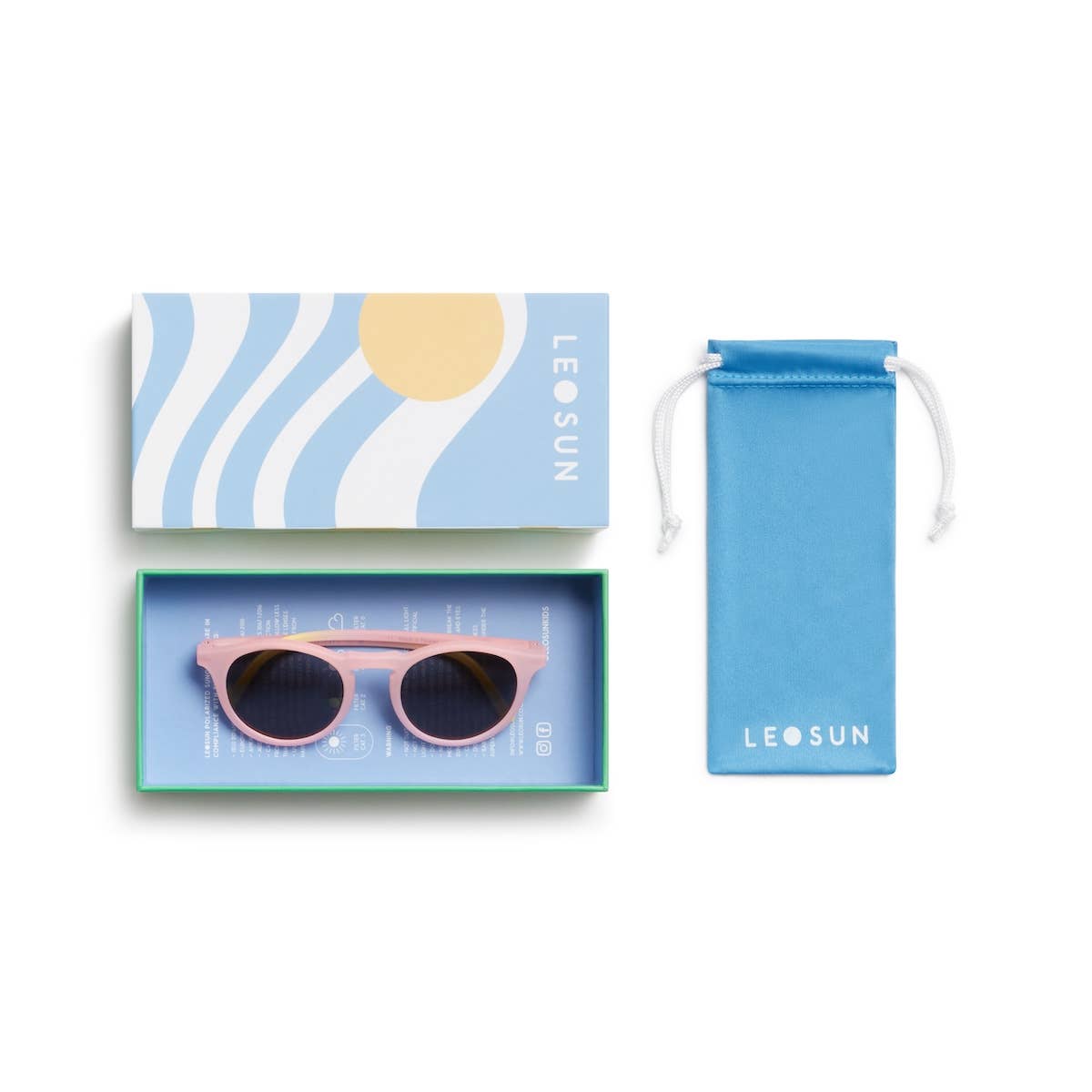 Leosun - Kids Polarized Sunglasses 3+ years | Pink Fade