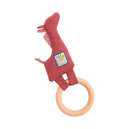 Moulin Roty Wooden Giraffe Ring Rattle Sous Mon Baobab