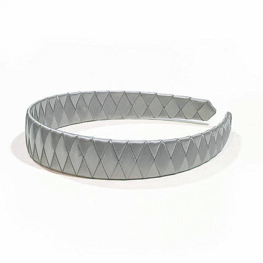 Verity Jones London - Large Silver Braided Satin Alice Band