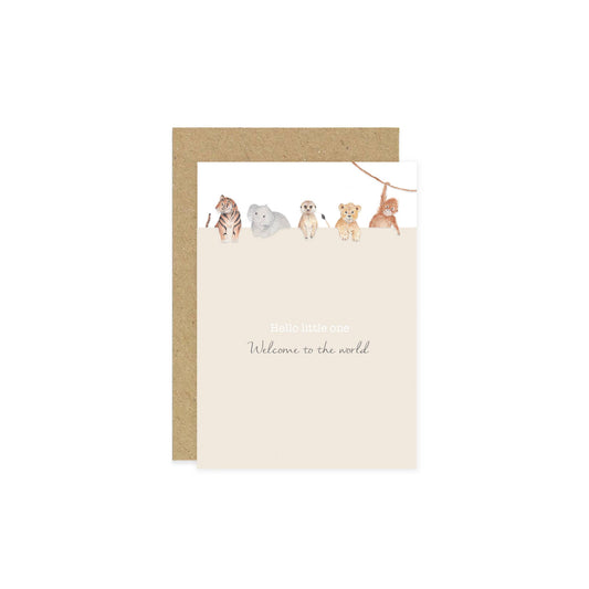Little Roglets - Safari Welcome to the World Baby Card | New Baby Cards