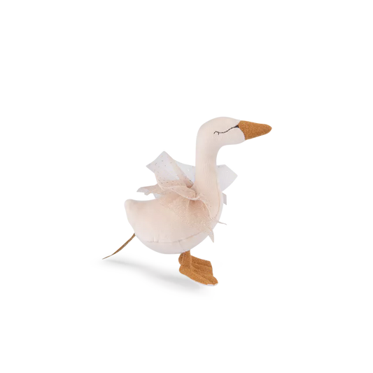 Moulin Roty Cream Swan Rattle  La Petite Ecole de Danse