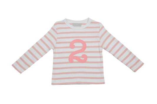 Bob & Blossom Dusty Pink & White Number 2 T-Shirt