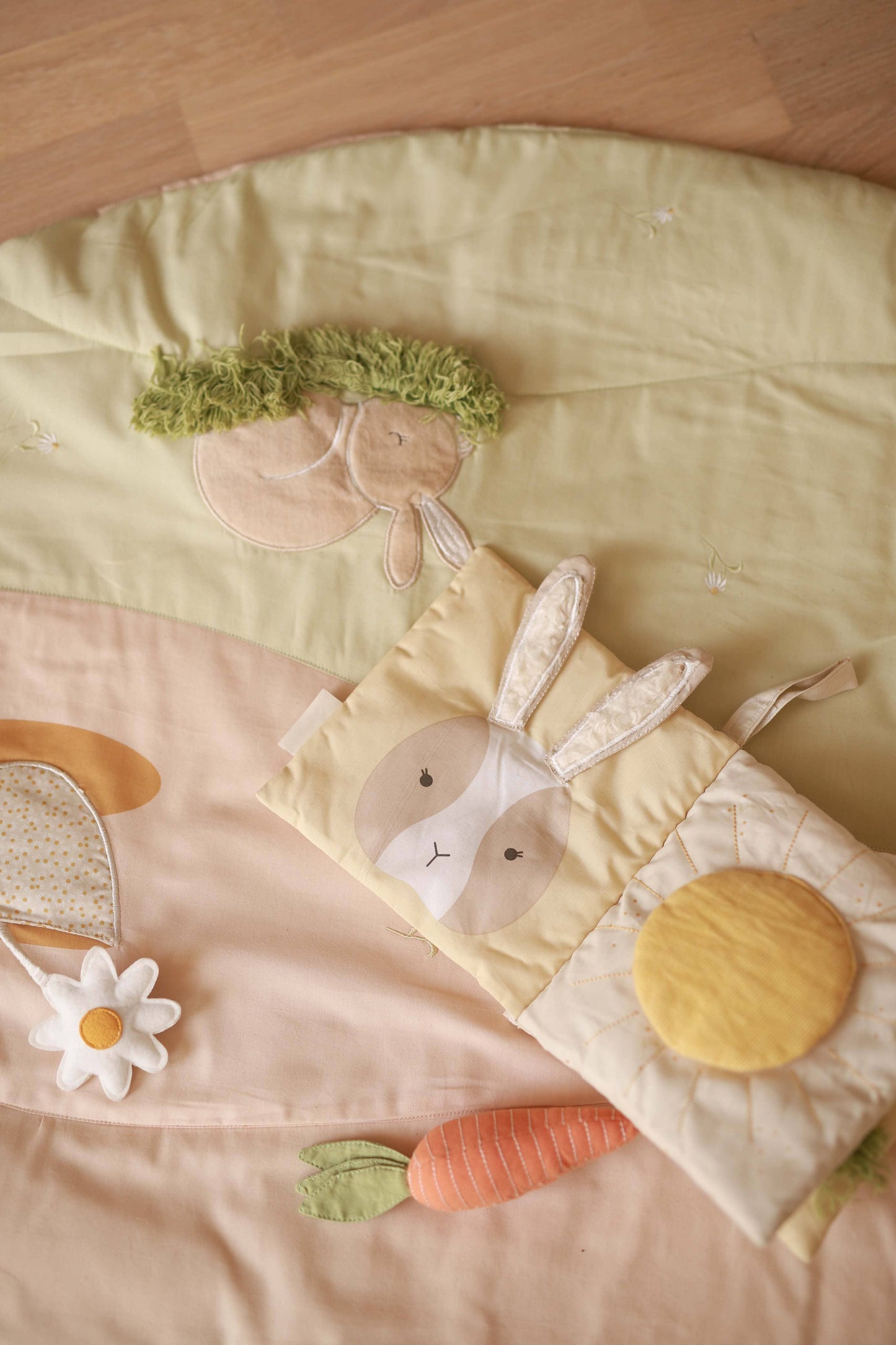 Avery Row - Baby Fabric Book- Bunny Tales